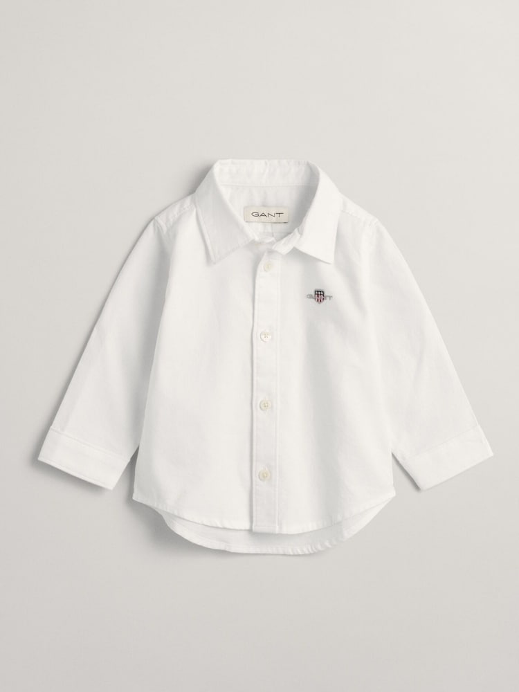 Weiß - GANT Baby Shield Logo Oxfordhemd aus 100% Baumwolle - Bild 1 von 3