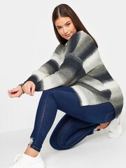 Yours Curve Black Grey True Knitwear Jumper - Image 2 of 5