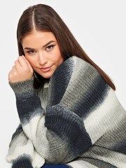 Yours Curve Black Grey True Knitwear Jumper - Image 5 of 5