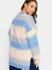 Yours Curve Blue White True Knitwear Jumper - Image 3 of 4
