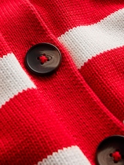 Boden Red Stripe Lucy Relaxed Cotton Cardigan - Image 2 of 2