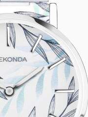 Sekonda Ladies Multicolour Maxima Leaf Patterned Stainless Steel Expander Bracelet Watch - Image 4 of 6
