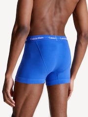 Calvin Klein Blue/Black Classic Stretch Trunks 3 Pack Boxers - Image 3 of 4