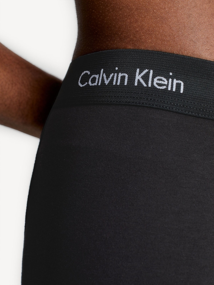 modra/črna - Calvin Klein Classic Raztegljivo Trunks 3 komplet boksarice - Slika 4 iz 4 modra/črna - Calvin Klein Classic Raztegljivo Trunks 3 komplet boksarice - Slika 4 iz 4