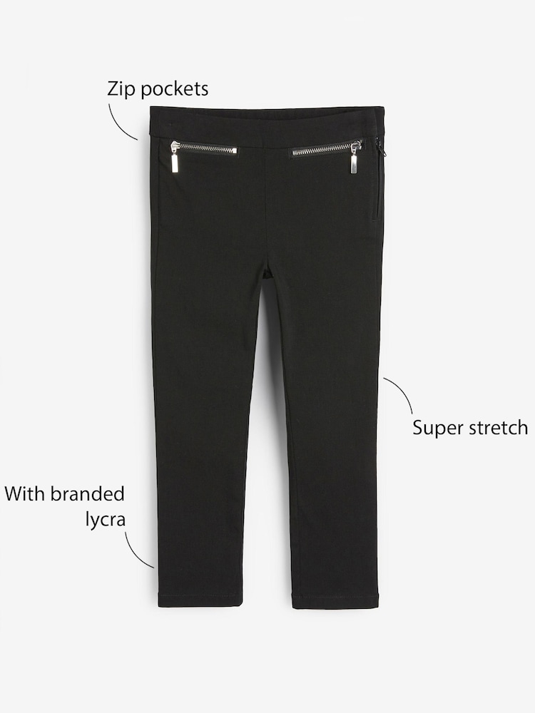 Black Stretch Skinny Trousers (3-16yrs) - Image 4 of 6