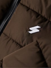 Superdry Brown Hooded Spirit Sports Puffer Jacket - Image 5 of 6