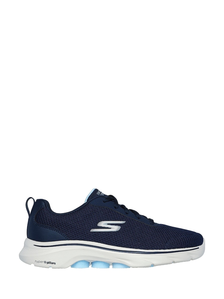 Skechers Blue Go Walk 7 Clear Path Trainers - Image 1 of 5