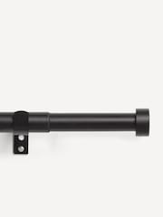 Black Stud Finial Extendable 28mm Curtain Pole Kit - Image 1 of 5