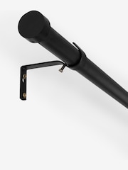 Black Stud Finial Extendable 28mm Curtain Pole Kit - Image 2 of 5