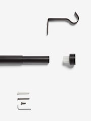 Black Stud Finial Extendable 28mm Curtain Pole Kit - Image 5 of 5