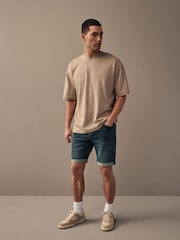 Dunkelblau - Denim-Shorts mit Stretchanteil - Bild 2 von 7