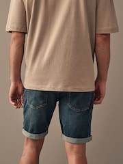 Dunkelblau - Denim-Shorts mit Stretchanteil - Bild 3 von 7