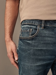 Dunkelblau - Denim-Shorts mit Stretchanteil - Bild 4 von 7