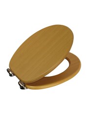 Showerdrape Brown Norfolk Soft Close Wooden Toilet Seat - Image 3 of 4