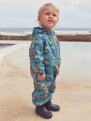 Modra s kopačem - Nepremočljiva obleka Puddlesuit s polsteno podlogo (3mths-7yrs) - Slika 4 iz 6