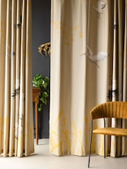 Rockett St George Cream Eyelet Cranes Curtains - Image 1 of 5