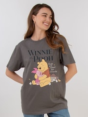 Brands In Black Disney Winnie The Pooh Hugs T-Shirt - Image 1 of 5