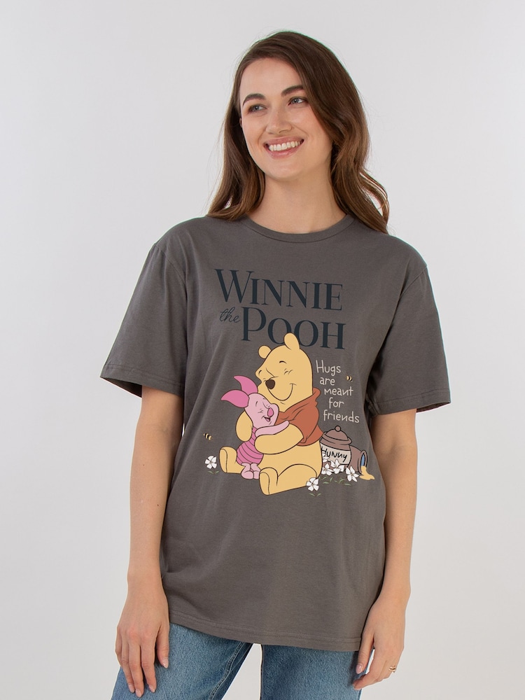 Brands In Black Disney Winnie The Pooh Hugs T-Shirt - Image 2 of 5