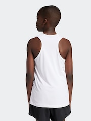 adidas White Kids Team Tank Top - Image 3 of 11