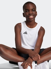 adidas White Kids Team Tank Top - Image 5 of 11