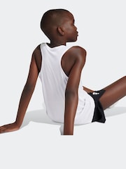 adidas White Kids Team Tank Top - Image 6 of 11