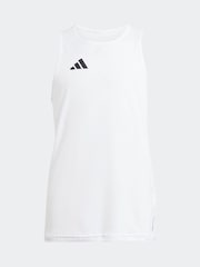 adidas White Kids Team Tank Top - Image 7 of 11