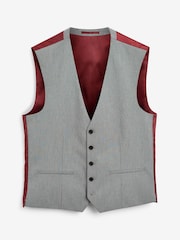 Light Grey Stretch Tonic Suit: Waistcoat - Image 4 of 6