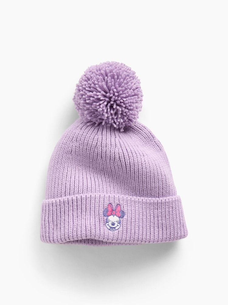 Gap Purple Disney Minnie Mouse Bobble Hat - Image 1 of 1 Gap Purple Disney Minnie Mouse Bobble Hat - Image 1 of 1
