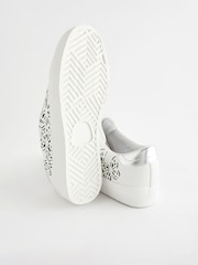White Forever Comfort® Patent Butterfly Lace-Up Chunky Trainers - Image 5 of 8