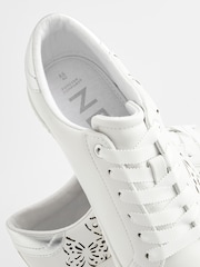 White Forever Comfort® Patent Butterfly Lace-Up Chunky Trainers - Image 8 of 8