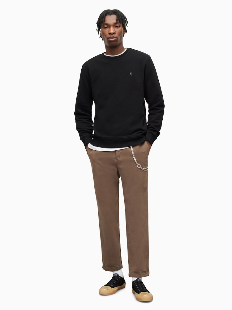 AllSaints Black Raven Crew Top - Image 3 of 5