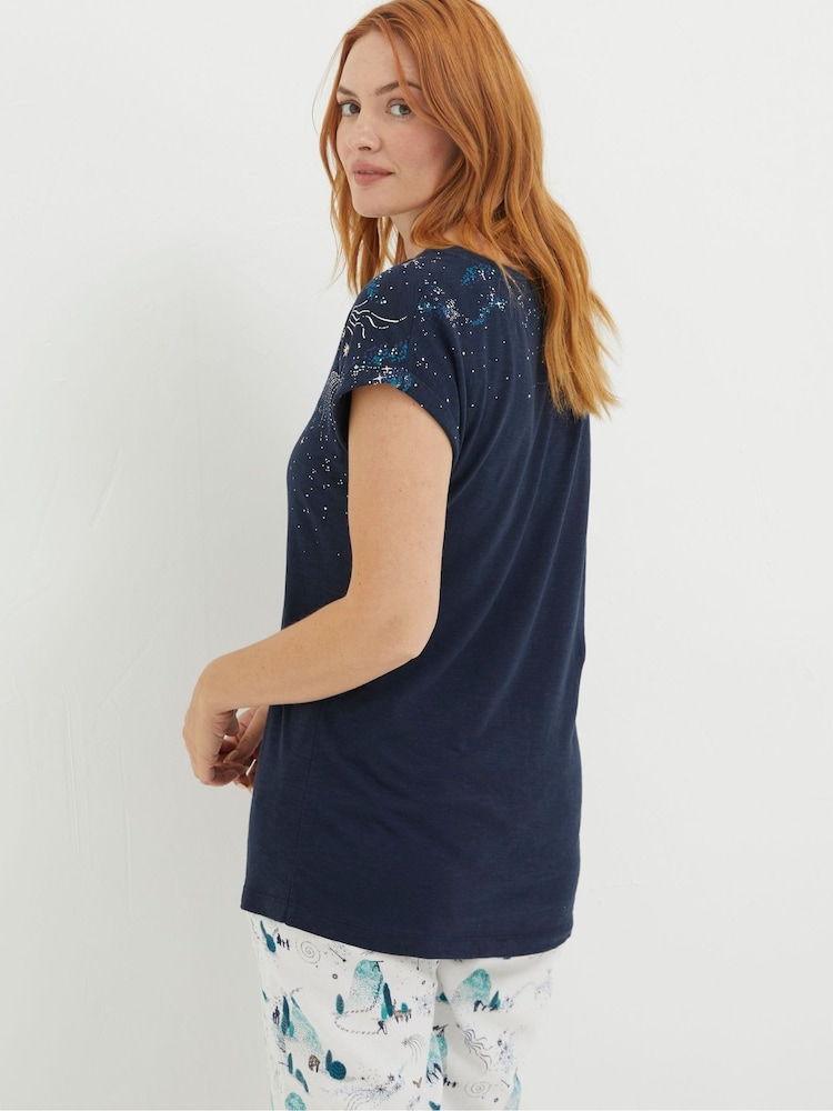 FatFace Blue Star Graphic T-Shirt - Image 2 of 4