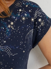 FatFace Blue Star Graphic T-Shirt - Image 3 of 4