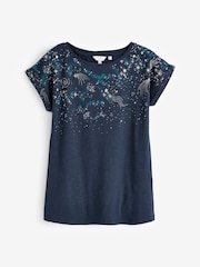 FatFace Blue Star Graphic T-Shirt - Image 4 of 4