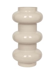 Libra Interiors Cream Ovolo Enamel Iron Medium Vase - Image 2 of 7