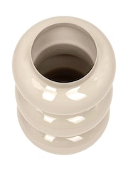 Libra Interiors Cream Ovolo Enamel Iron Medium Vase - Image 4 of 7