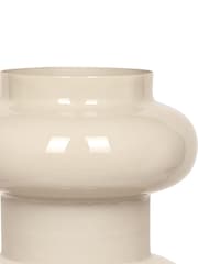 Libra Interiors Cream Ovolo Enamel Iron Medium Vase - Image 5 of 7