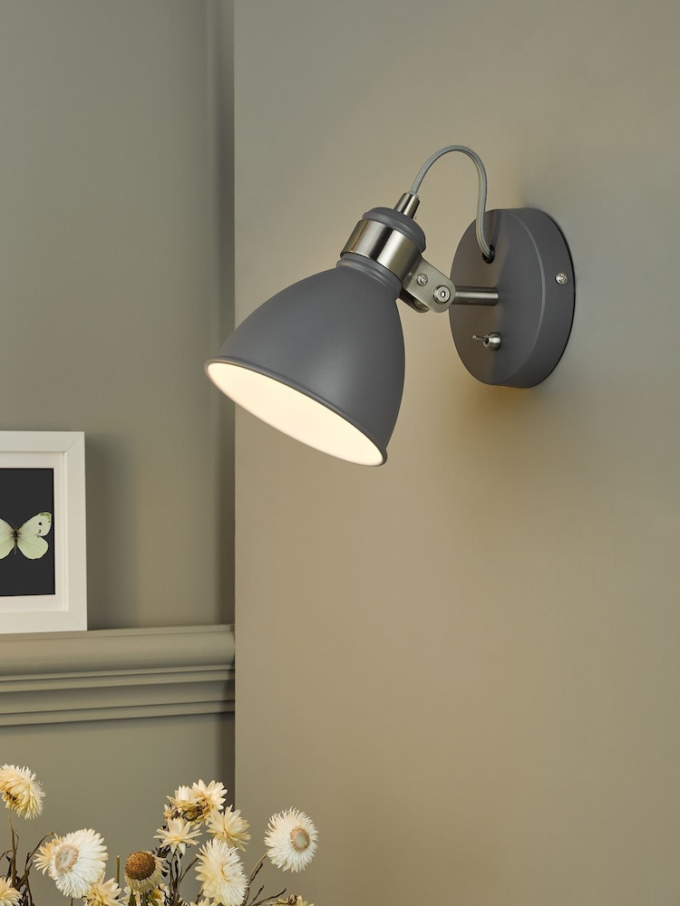 Dar Lighting Grey Frederick Single Spotlight - Image 1 of 3