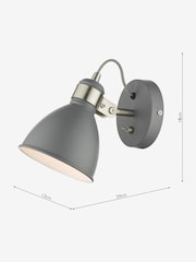 Dar Lighting Grey Frederick Single Spotlight - Image 3 of 3
