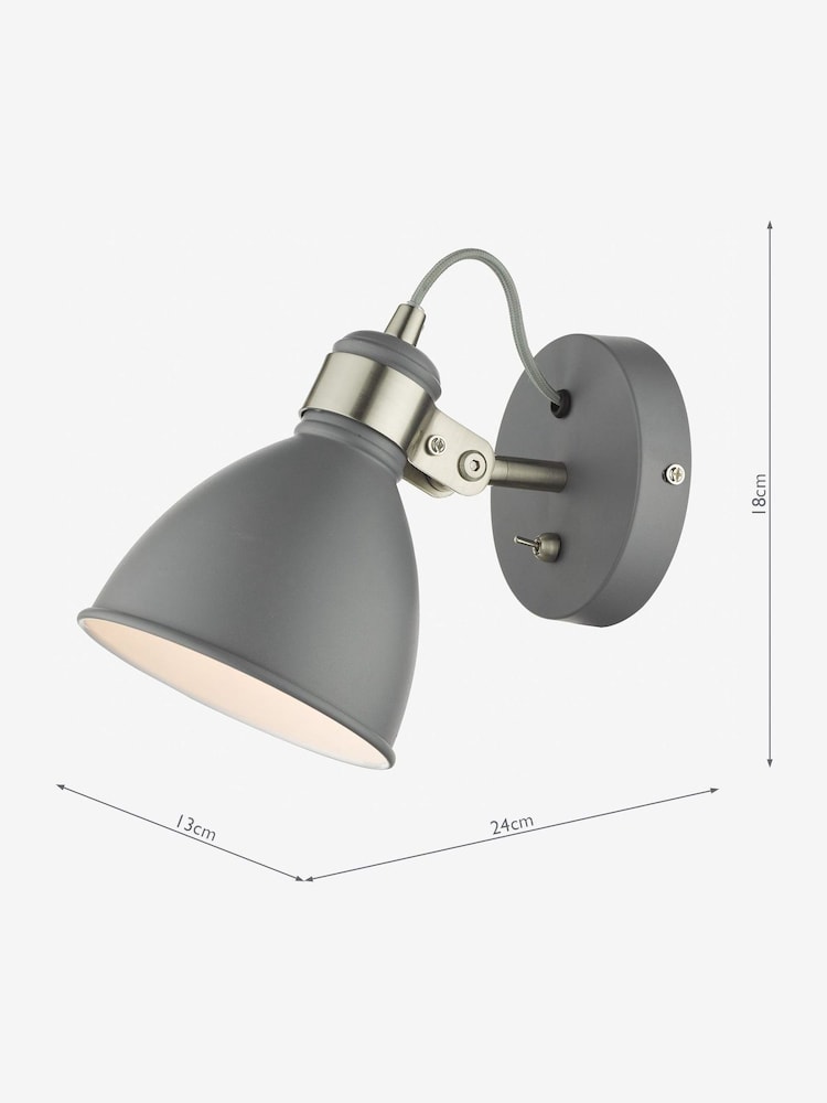 Dar Lighting Grey Frederick Single Spotlight - Image 3 of 3