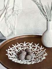Libra Interiors Beige Seaside Starfish Beige Stonewash Shallow Bowl - Image 1 of 6