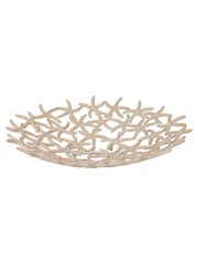 Libra Interiors Beige Seaside Starfish Beige Stonewash Shallow Bowl - Image 2 of 6