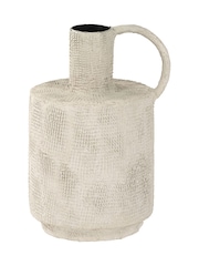 Libra Interiors Cream Navi Barrel Textured Vase - Image 2 of 6