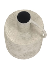 Libra Interiors Cream Navi Barrel Textured Vase - Image 4 of 6