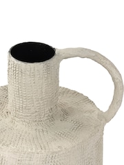 Libra Interiors Cream Navi Barrel Textured Vase - Image 5 of 6
