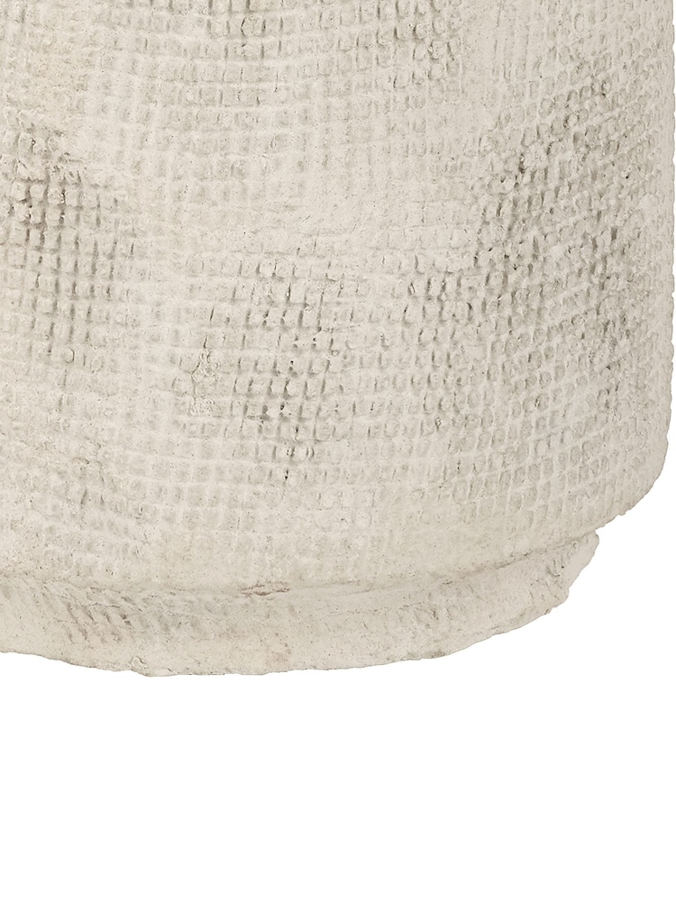 Libra Interiors Cream Navi Barrel Textured Vase - Image 6 of 6 Libra Interiors Cream Navi Barrel Textured Vase - Image 6 of 6