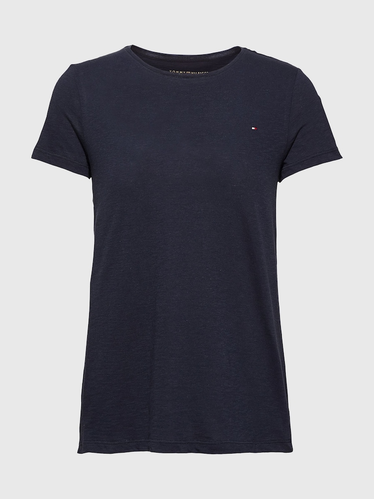 Tommy Hilfiger Navy Blue Heritage Alex 100% Cotton T-Shirt - Image 4 of 5