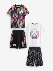 Black/White XBOX 2 Pack Short Pyjamas (5-16yrs) - Image 4 of 9