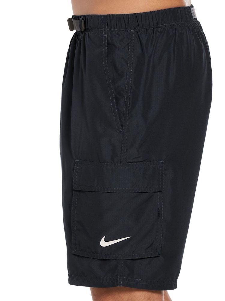 Nike Black Cargo Pocket Swim Shorts - Image 3 of 4
