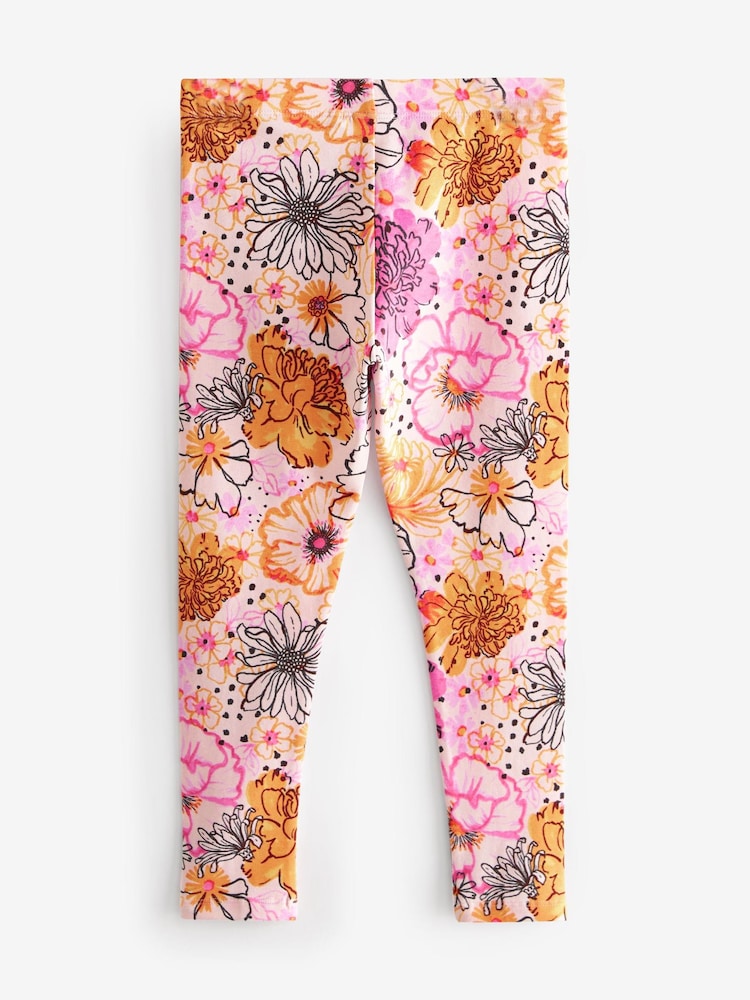Pink Ditsy Floral Printed Leggings (3-16yrs) - Image 2 of 3